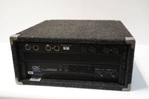 QSC RMX1850HD Amp and 2 Channel XLR Input 1/4'' NL4 Output Amp Rack