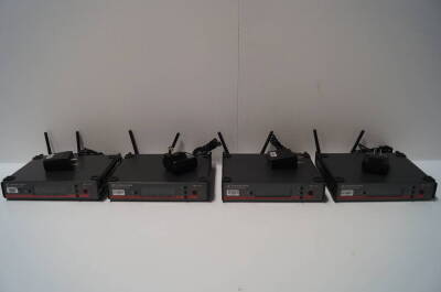 Lot of 4 Sennheiser G3 EM100 Wireless Receiver w/ NO PSU