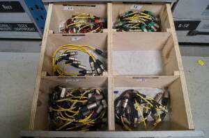 Lot of Drawer of XLR Adaptors