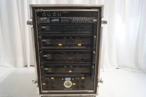 XLD/SUB Amp Rack (Contains EV DX38 X-Over QSC MX1500a, (2) QSC EX 4000, QSC MX3000a, 120/240v 20A AC/NL8 Panel)