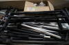 Bin of Assorted Keyboard & Guitar Stands, Music Stand & Speaker Stand Parts - 3