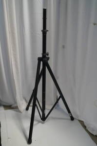 Pair of Tall Black Ultimate Support Speaker Stands