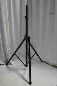 Pair of Tall Black Ultimate Support Speaker Stands
