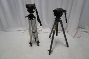 Lot (1) Gitzo Pro Studex Mk3 Heavy Duty Camera Tripod with plate, (1) Manfrotto 116 mk3 camera tripod with plate