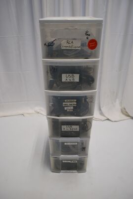 Assorted RCA/USB cables (269 pcs)