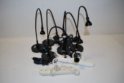 Lot (6) LED Script Lites/ (2) Power Bars