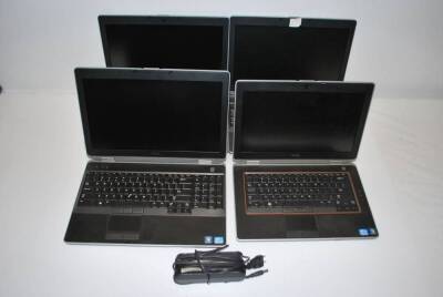 Lot (3) Dell Latitude 6530 Laptop Computer / Dell Latitude 6420 Laptop Computer (only 1 power supply)