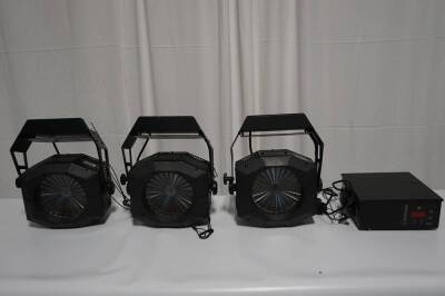 Lot of 3x High End ColorCommand Colour Changing Lights 1x High End ColorPower Supply