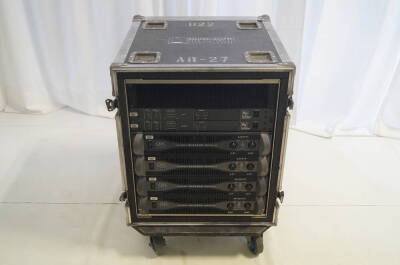 1122 Amp Rack (Contains (2) DMC-1122A Crossover, (4) QSC PLX 1602 Amplifier)