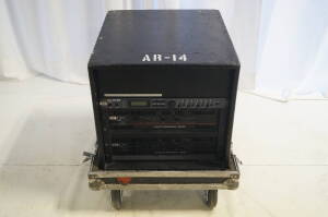 2181 Amp Rack (Contains EV DX38 Xover, (2) QSC EX2500 Amplifier)