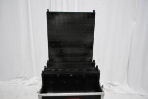 Lot of DuoLED Mesh 12mm LED Video Panel 22.5" x 22.5" x133. DuoLED Mesh 12mm LED Video Panel 22.5" x 22.5" (NOT WORKING) x32. in Hard Cases x33.