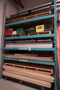 Lot Contents of (3) Pallet Racks of Ply Wood and Lexan Plastic Sheets