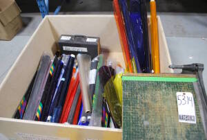 Lot Assorted Coloured Gels and Paper Cutter