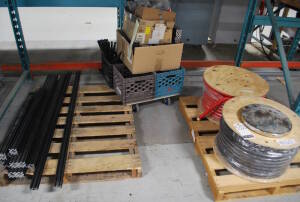 Lot (2) Reel of Station Rope, Spare Station parts and Octanorm parts
