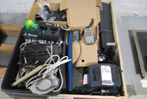 Skid containing Miscellaneous Mice, Keyboards, Power Bars, Credit Card Machines and Label Printer