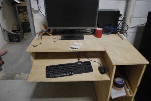 Woodshop Workstation containing Dell Optiplex 9010 PC, Acer 24" LCD and Mouse & Keyboard