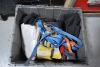 Workbox containing Case Repair Hardware, Trunk Containing Tape and Drape Tools, Bin with Miscellaneous Gloves, Vinyl and Truck Strap - 3